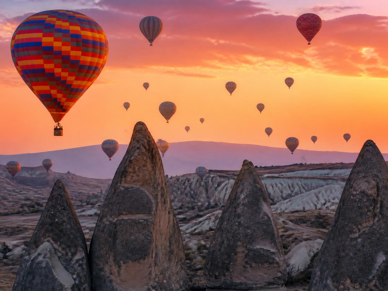 Hot air balloons over Cappadocia